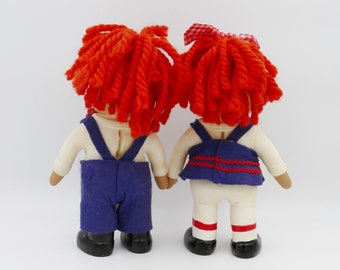 Vintage 1974 Raggedy Ann Andy Pandy Figurine Savings Bank Penny