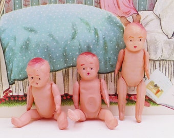 1950年代のヴィンテージセルロイド人形フィギュア - Etsy 日本