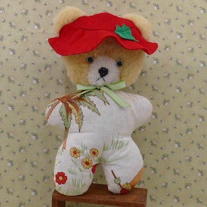 Vintage 1970&#39;s Cloth and Plush Teddy Bear Soft Toy