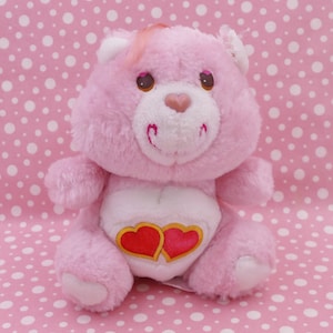1983 Pink Love-A-Lot Bear 6&quot; Care Bear Soft Toy Kenner American Greetings Corp AGC