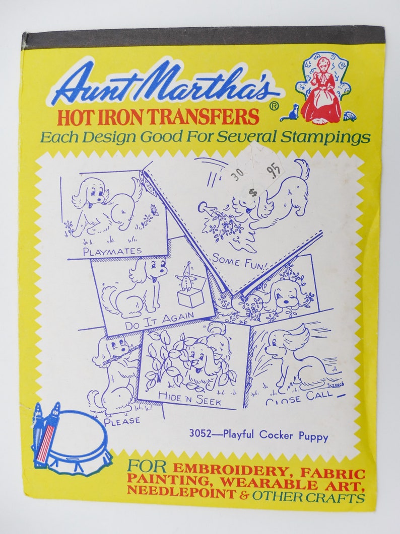 1950's Aunt Martha's Hot Iron Transfers Embroidery Fabric Painting ...
