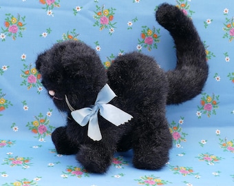 Vintage Black Cat Halloween Cat Witch's Cat Plush Toy Soft Toy