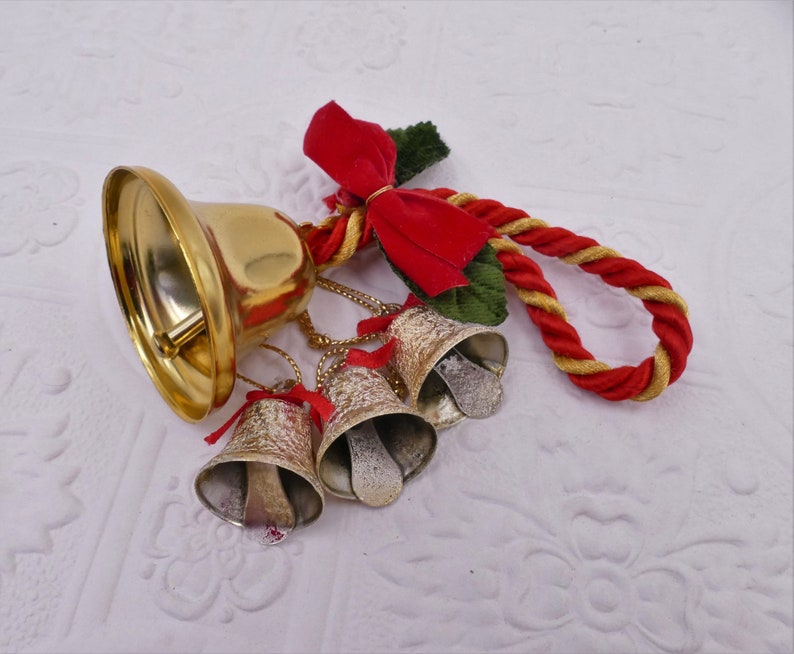 Vintage Midcentury Christmas Bell Ornaments Decorations Etsy