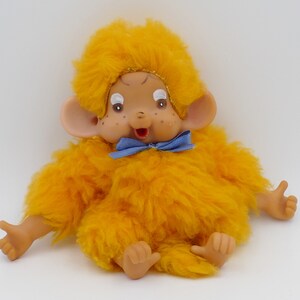 1970&#39;s Unusual Rare YELLOW Thumb-sucking Ape Monkey Soft Toy