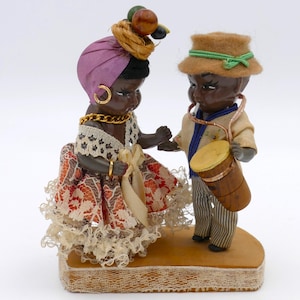 Pair of Vintage Brazil Folk Art Dolls