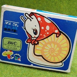 Tin Litho 1970&#39;s Wind-up Snail Crawler Original Box