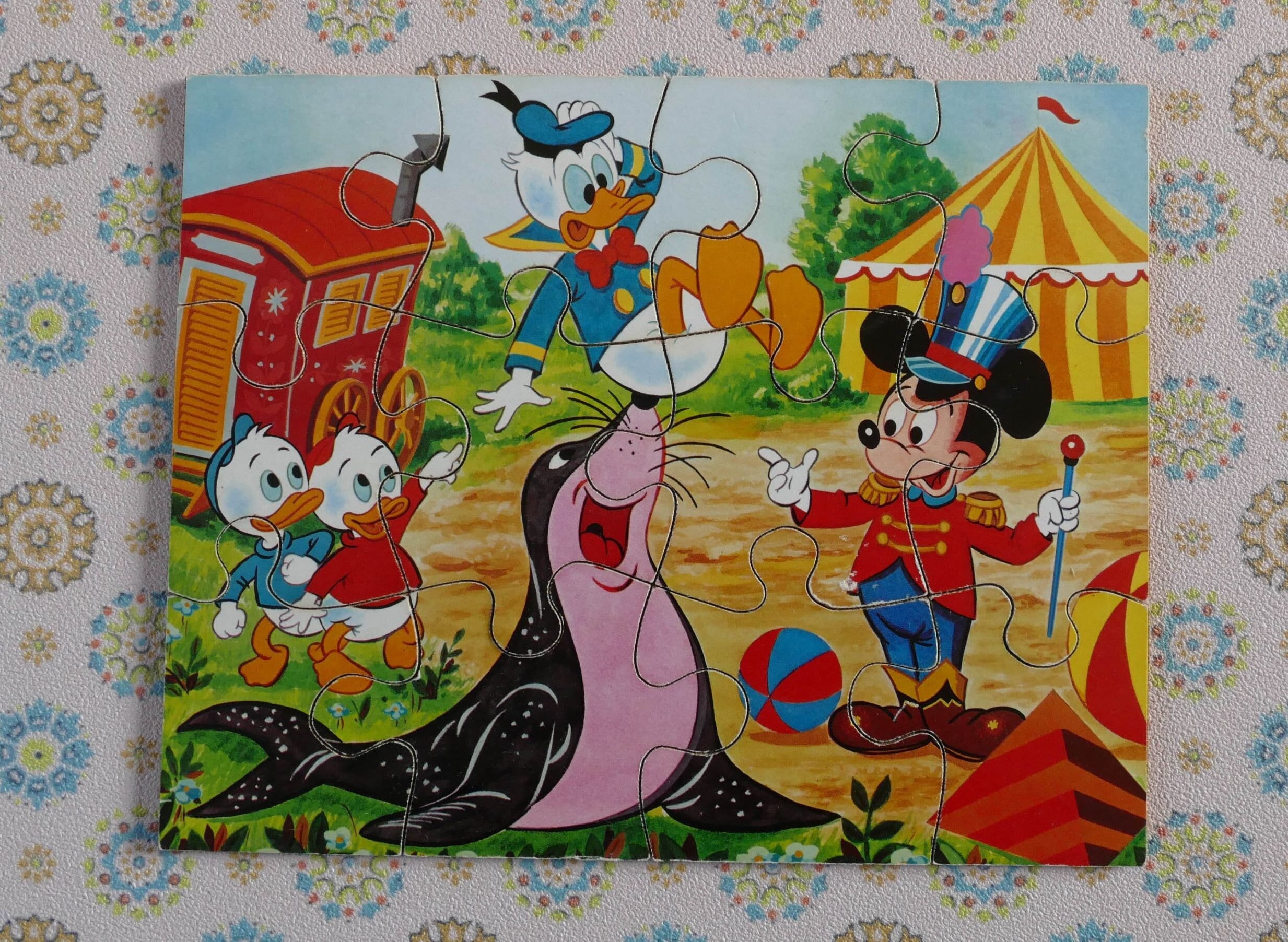 Vintage Walt Disney Wooden Puzzle Mickey and Donald - Etsy