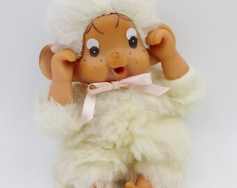 1970年代の珍しいクリームの指しゃぶり猿のぬいぐるみ - Etsy 日本