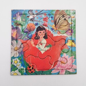 Vintage Japan 1950&#39;s Basic Children&#39;s Tray Board Jigsaw Puzzle