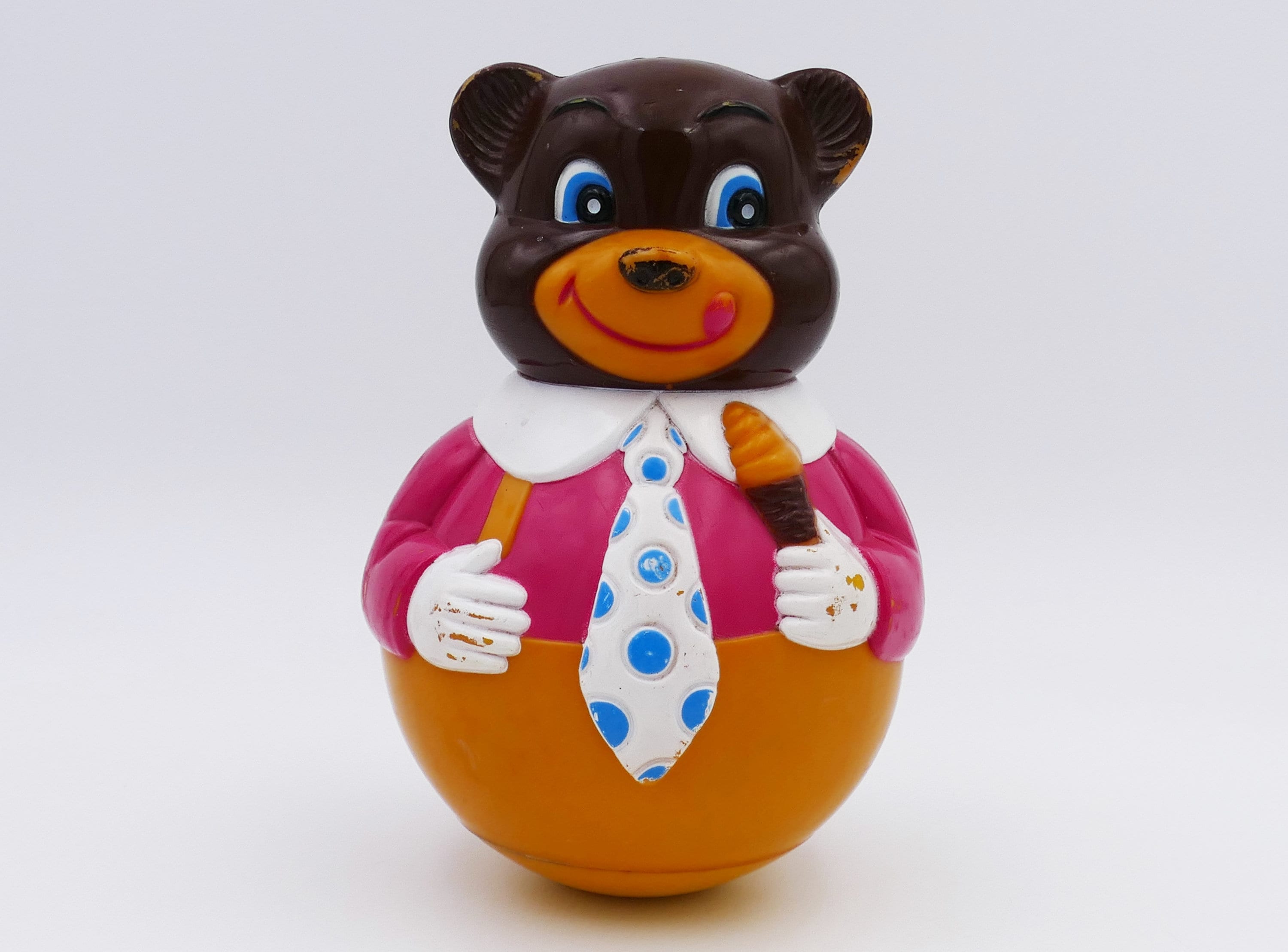ビンテージ 大きいサイズ ローリーポーリー クマ Roly poly bear toy