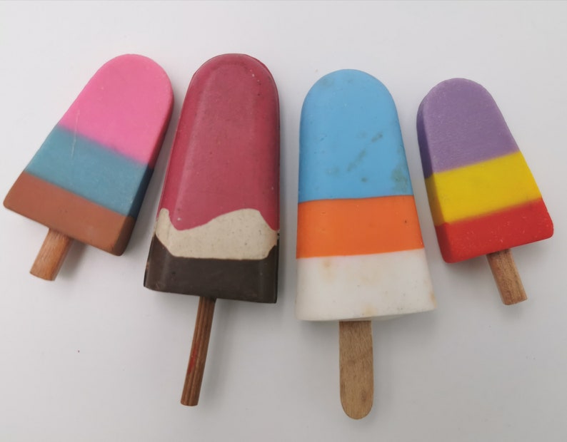 1980's Popsicle Icecream Novelty Erasers pick and Etsy