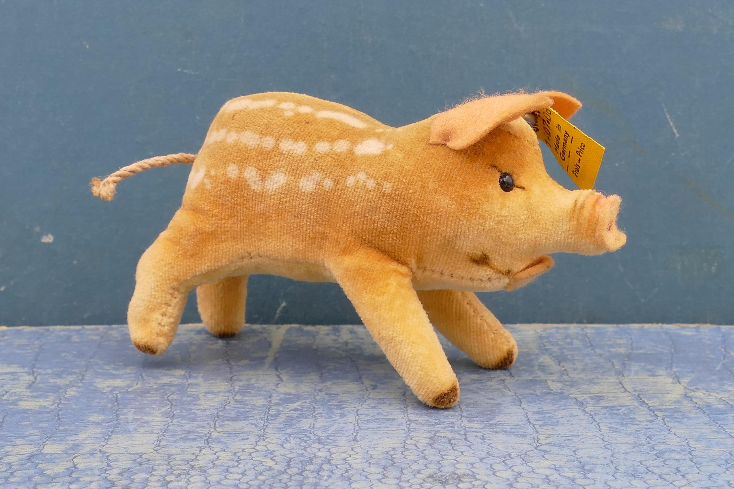 Vintage Steiff Pig - Etsy