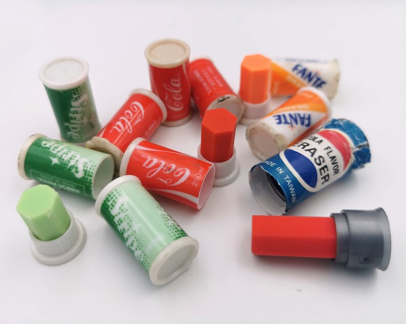 1980's Soda Drink Novelty Erasers Pencil Sharpener Etsy