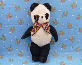 Vintage 80s GUND Panda Bear Sitting 8