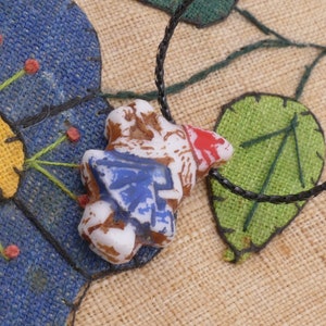 Antique 1930&#39;s Czech Glass Gnome Charm
