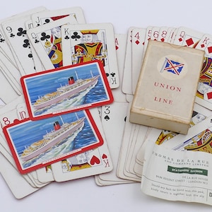 Jeu de cartes complet Thomas De La Rue Union Castel des années 1960
