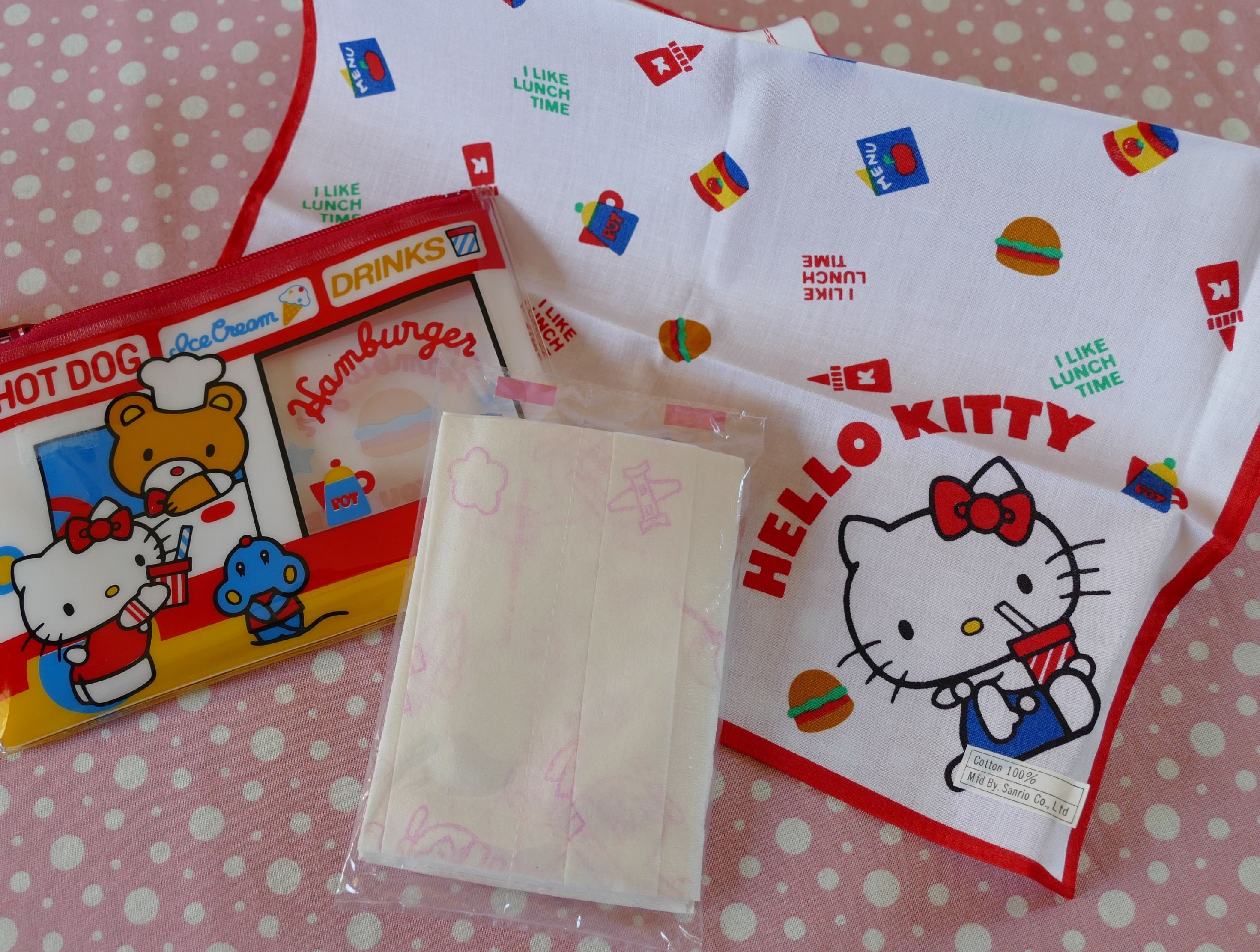 1976 Vintage Sanrio/kawaii 'hello Kitty' Handkerchief and