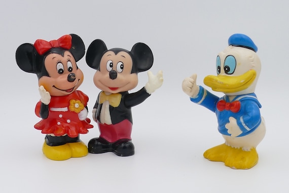 Trio 1980's Vintage Walt Disney Character Donald Duck Minnie