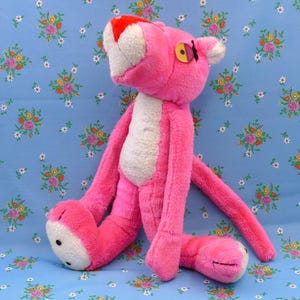 Vintage 1980&#39;s Pink Panther Plush Soft Toy