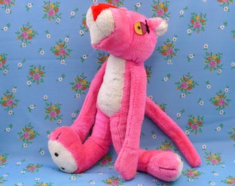 Peluche Panthère Rose Profran – 1983 – Made In France – État D'occasion