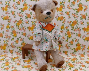 Vintage Mohair Jointed Teddy Bear Soft Toy