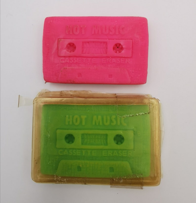 1980's Cassette Tape LP Record Novelty Erasers pick and Etsy