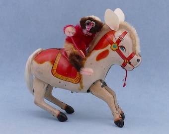 1980年代のヴィンテージダックスフント犬ウサギゼンマイ仕掛け