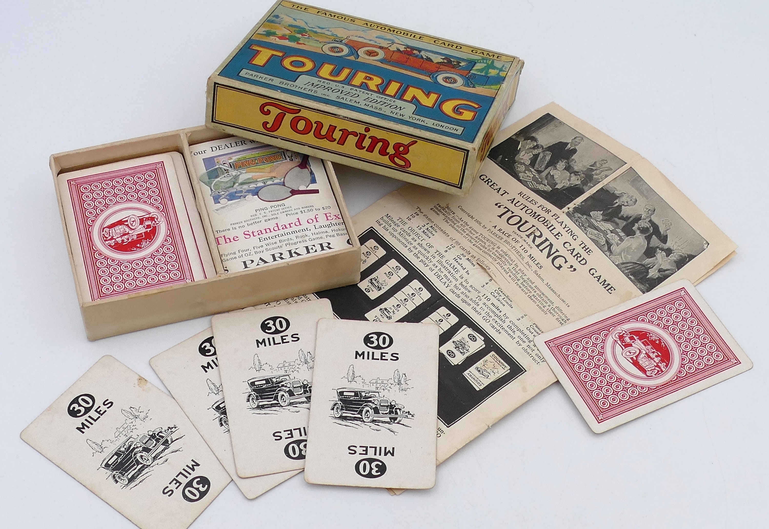 Vintage 1950's the Famous Automobile Card Game Touring Improved ...