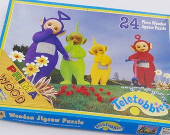 1990年代ヴィンテージ テレタビーズ 木製ジグソーパズル 24ピース