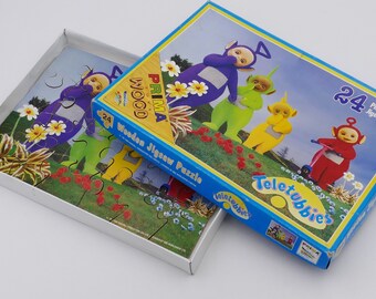 1990年代ヴィンテージ テレタビーズ 木製ジグソーパズル 24ピース