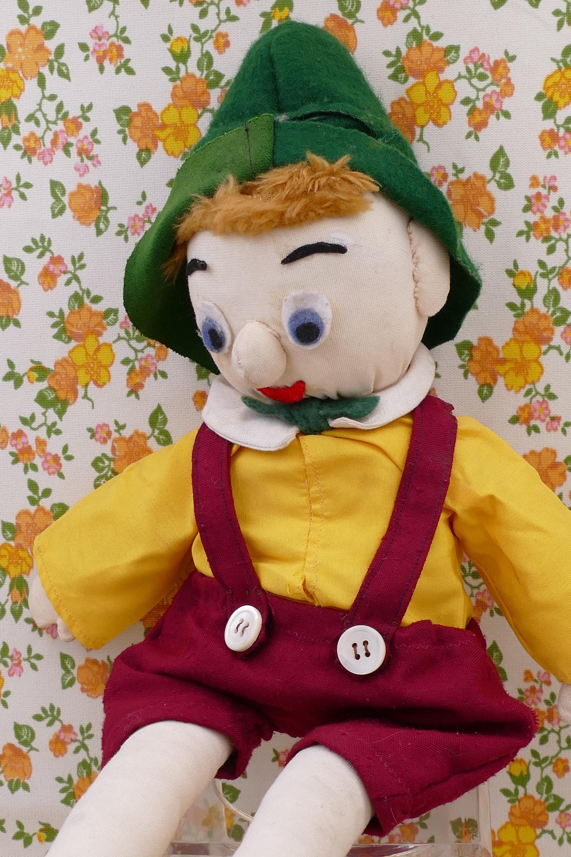 ヴィンテージ ハンドメイド ピノキオ キャラクター ソフトトイ - Etsy 日本