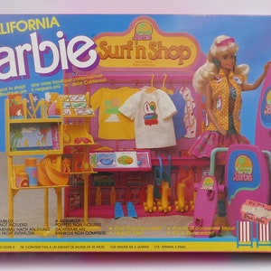 1987 Mattel Barbie California Surf &#39;n Shop Furniture Set #4461 Fashion Doll Furniture Original Box
