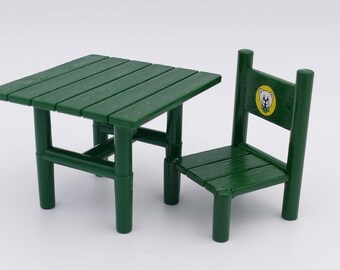 Muebles de oso y gato de la colección Forest Families de los años 80, juguete vintage MC