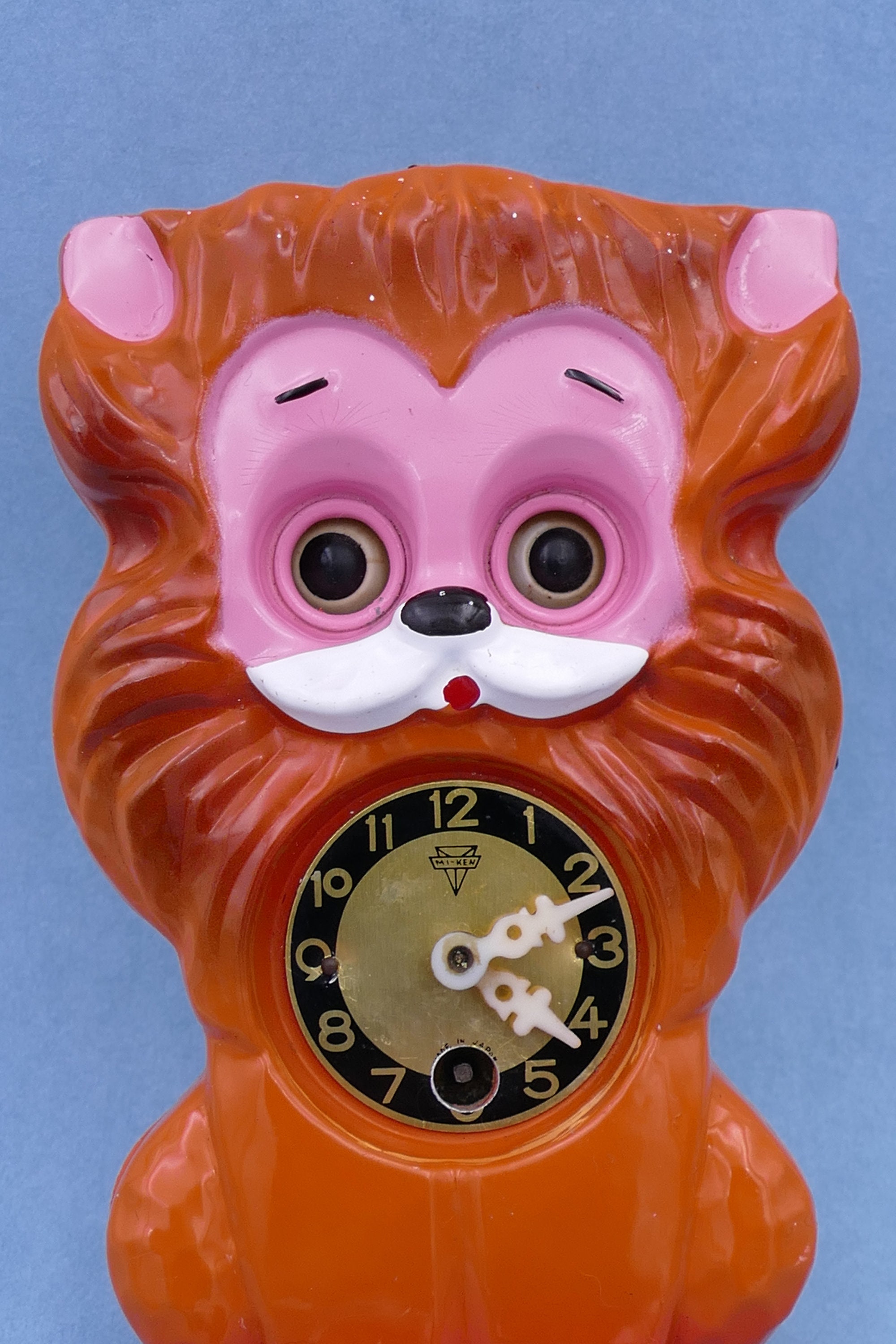 【新品】MI-KEN製 ミケン　Pretty Animal Clock ライオン Vintage 1960's Mi-ken Wind-up Moving Eyes Pendulum Lion Clock - Etsy