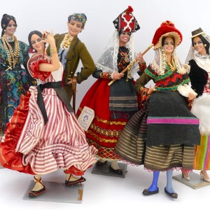 Vintage Spanish Marin Chiclana Folk Art Costume Dolls - Pick and Choose Option
