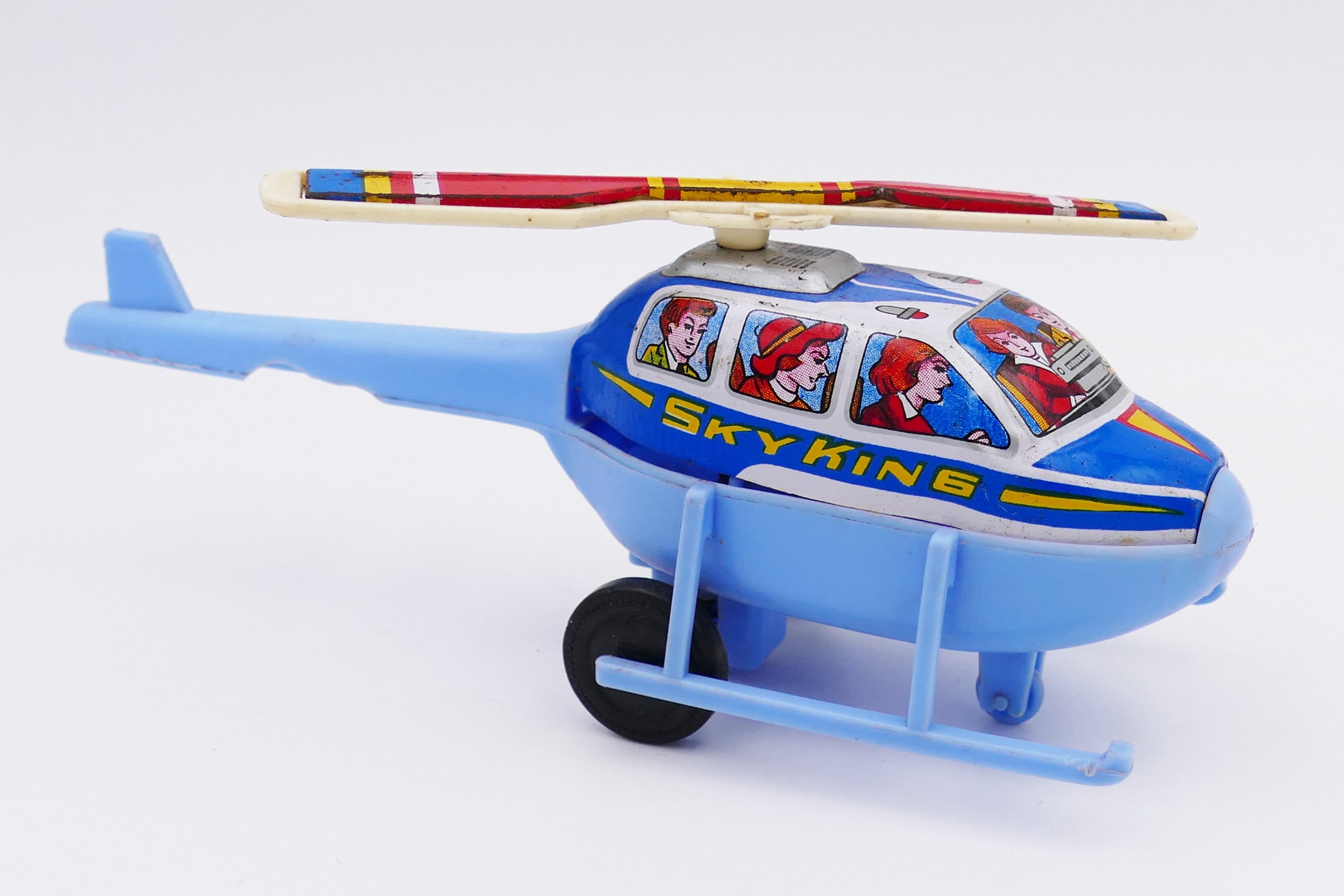 Tin Litho 1960's Sky King Toy Helicopter Japan - Etsy