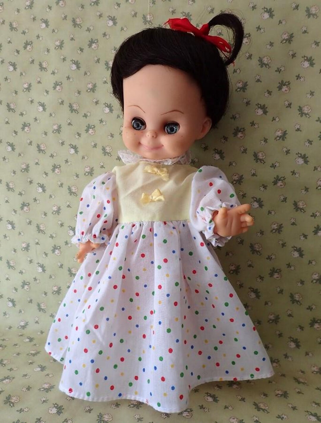 Vintage 1960's Sleepy Eyed Fully Jointed Rubber Jolly Dolly Doll