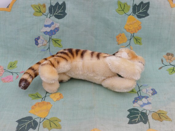 Vintage 1950's Steiff Miniature Mohair Tiger Figurine