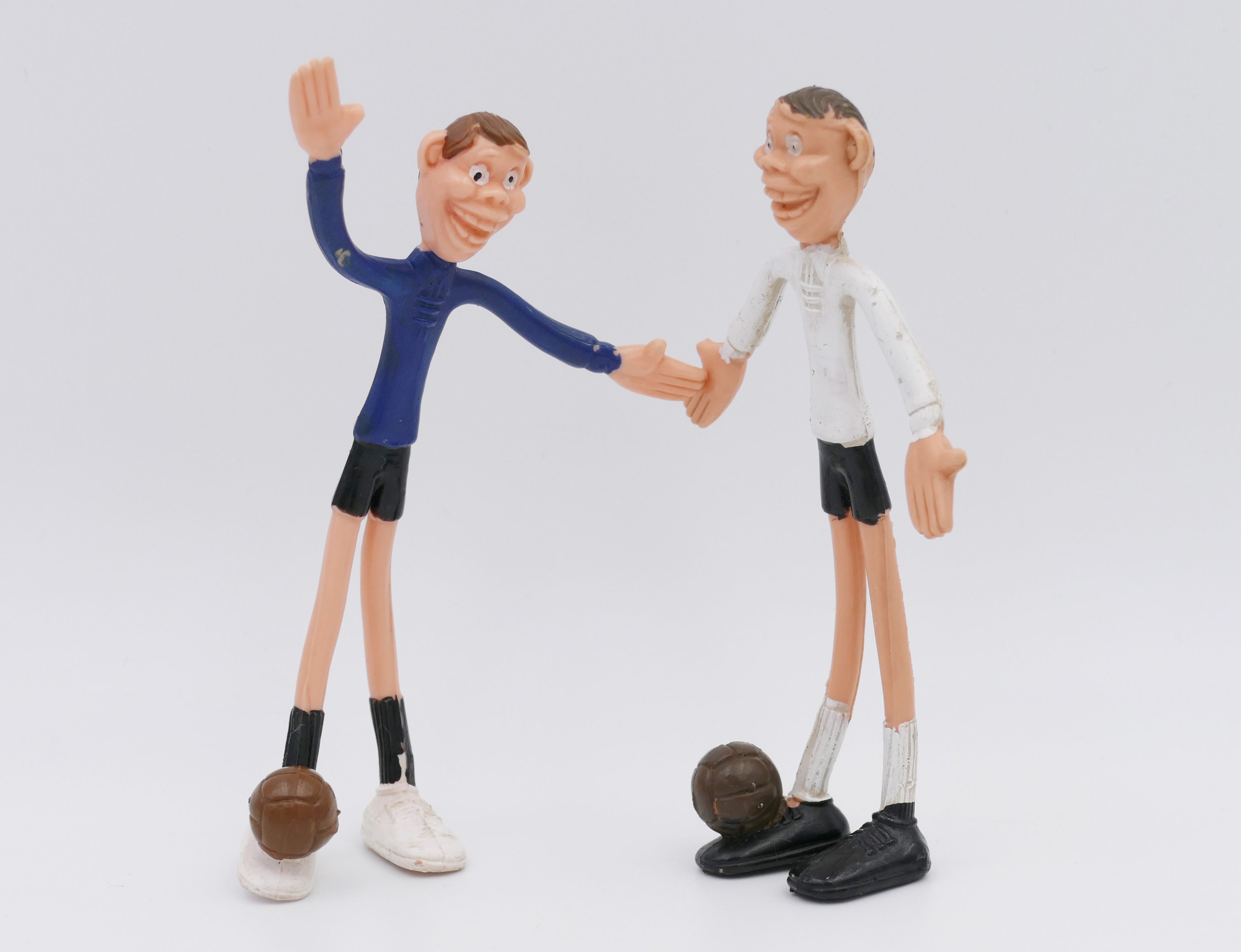 1980's Pair of Rubber Soccer Player Bendy Figurines Hong Kong - Etsy