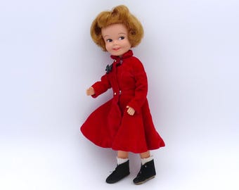 Vintage 1960-tals Penny Brite helt ledad vinyl docktopper Deluxe Reading