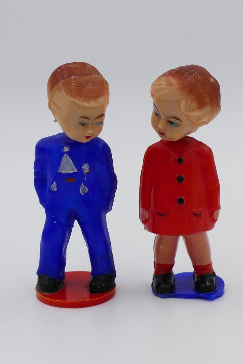 Vintage 1950's Celluloid Kissing Dolls Boy Girl Etsy