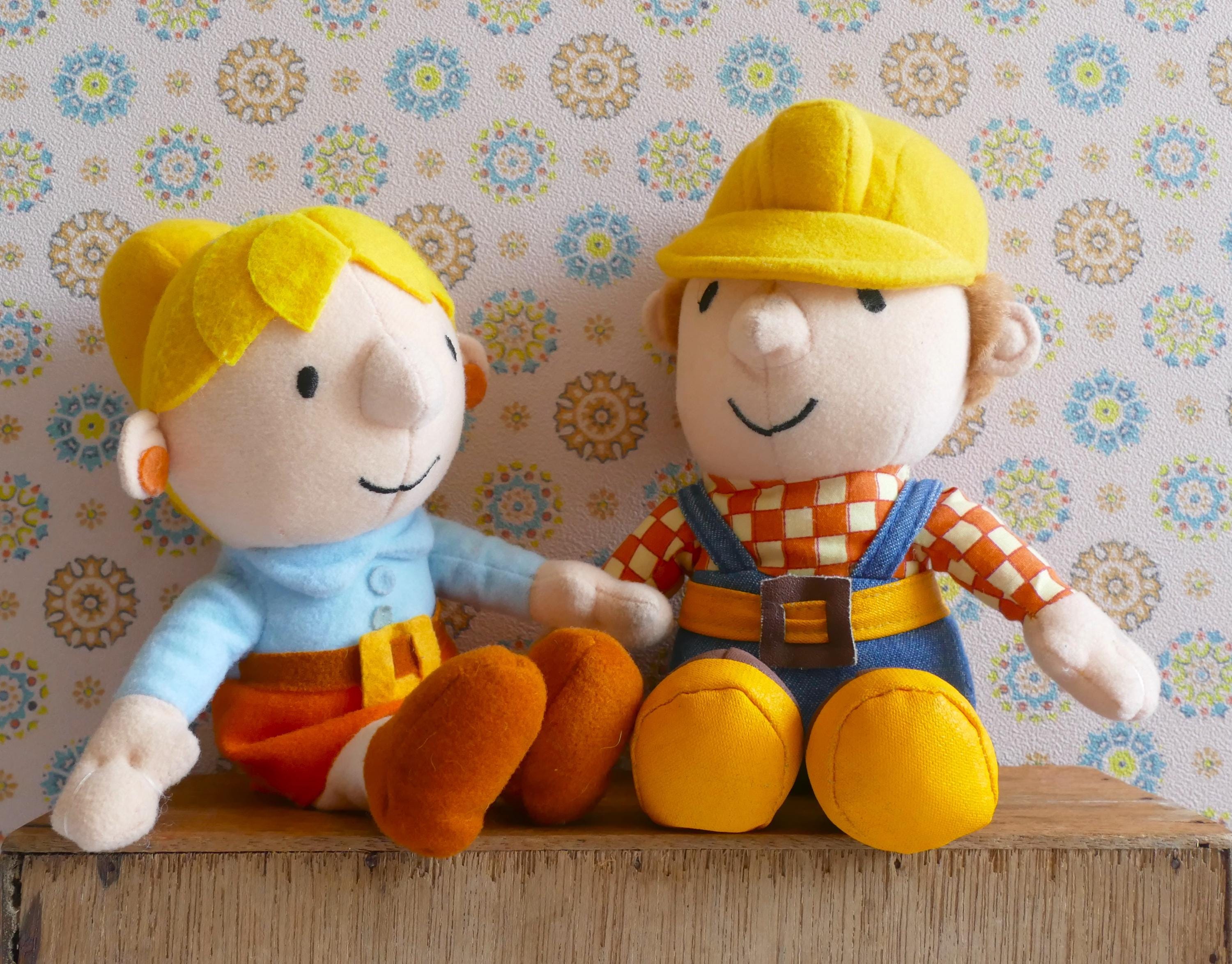 Stuffed Toy Bob The Builder Wendy Toy Vintage 1990's Bob The