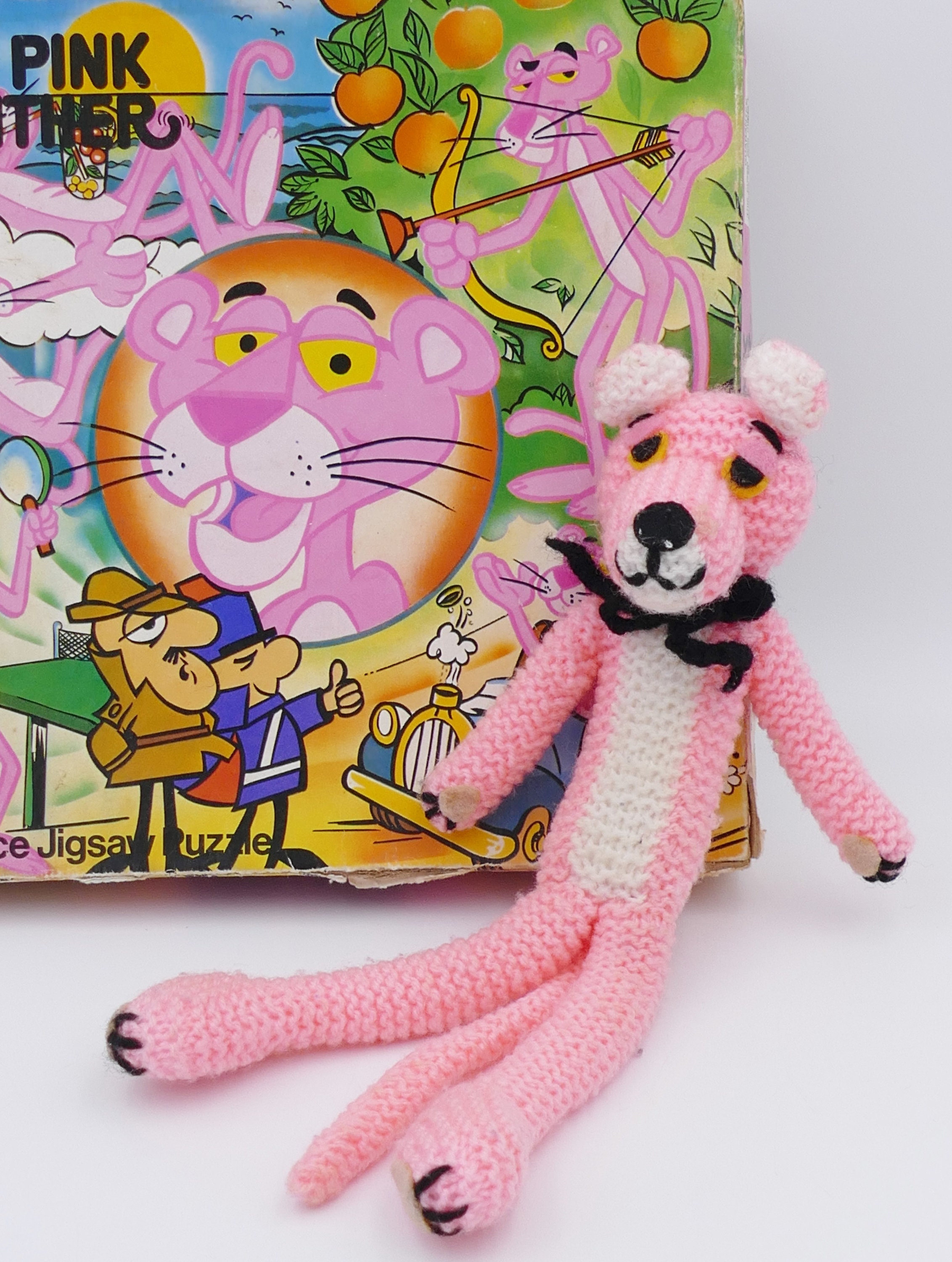 Pink Panther 1980's Novelty Toys Collectibles Puzzle Knitted Soft