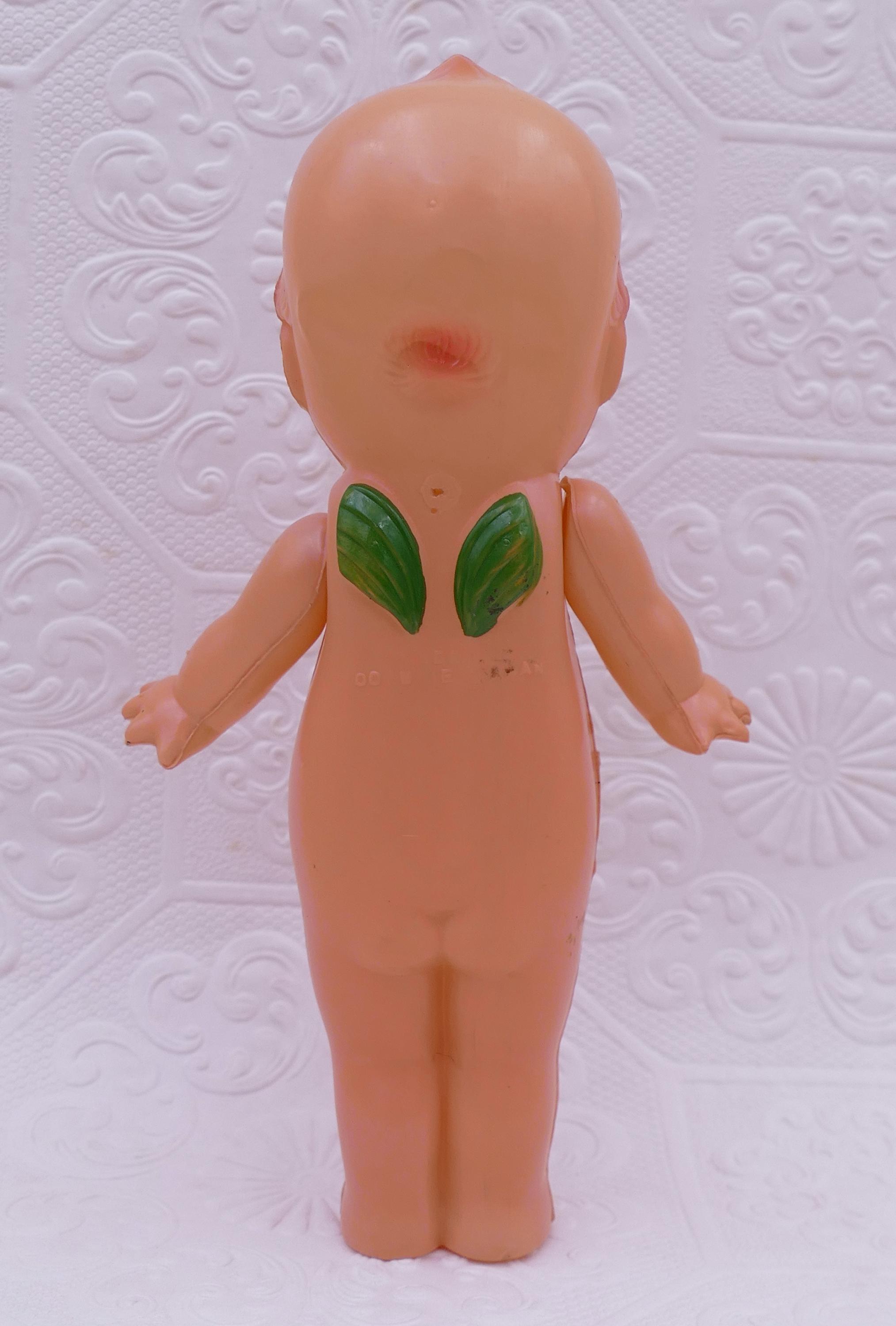 Vintage 1950's Japan Celluloid Kewpie Green Wings Doll Figurine