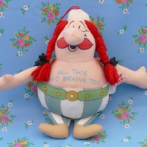 1980&#39;s Goscinny Obelix and Asterix Obelix Novelty Soft Toy Plaintalk Ltd