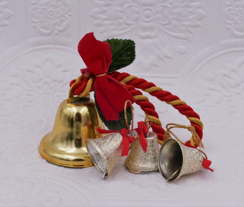 Vintage Midcentury Christmas Bell Ornaments Decorations Etsy