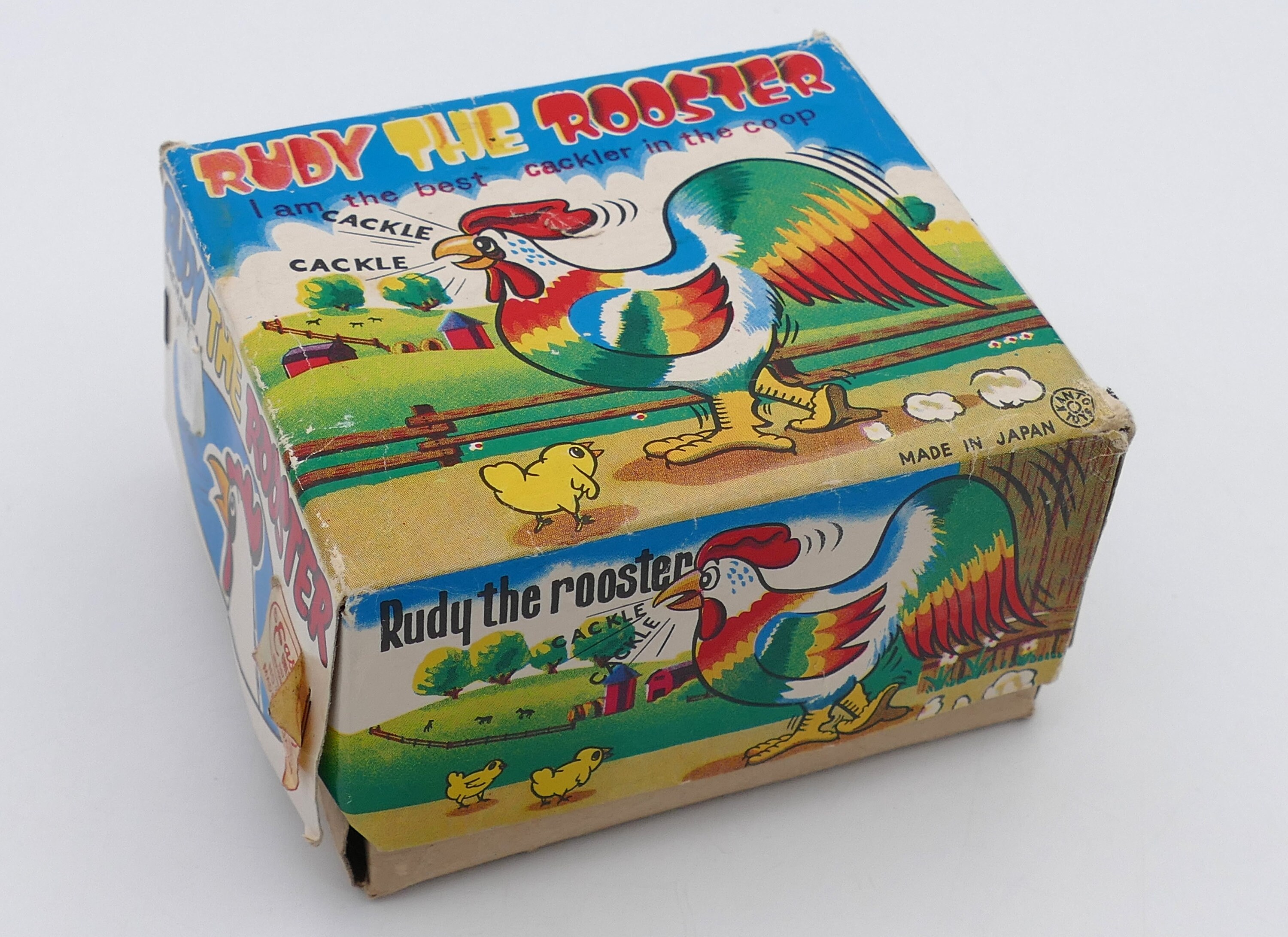 1970's Tin Litho Wind-up Clockwork 'rudy the Rooster