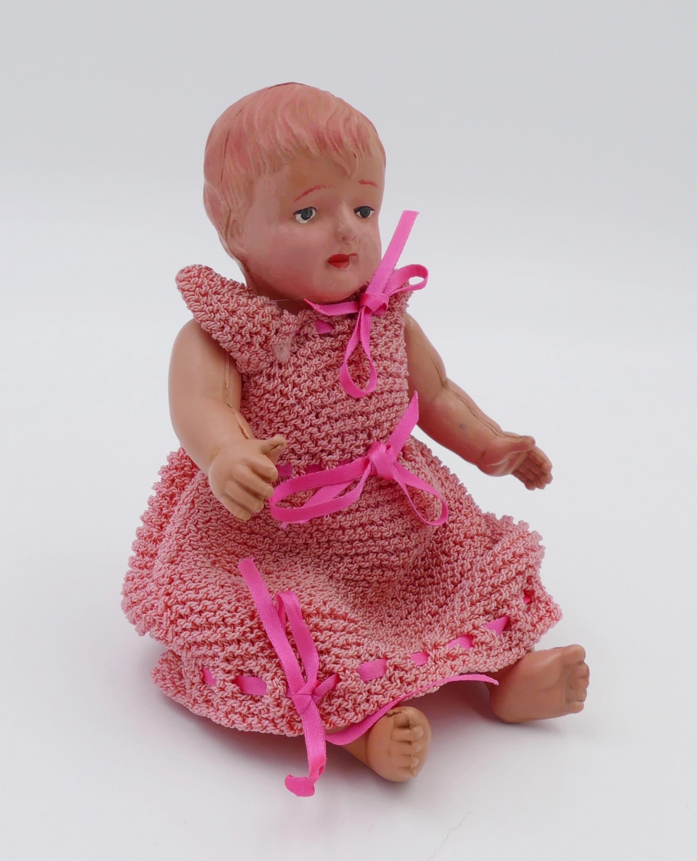 * antique doll ୨୧ ストローハットの ペグドールさん antique doll ୨୧ ストローハットの ペグドールさん - メルカリ