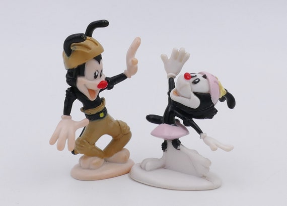 Pair of Warner Brothers Animaniacs PVC Figurines Dot Warner Yakko