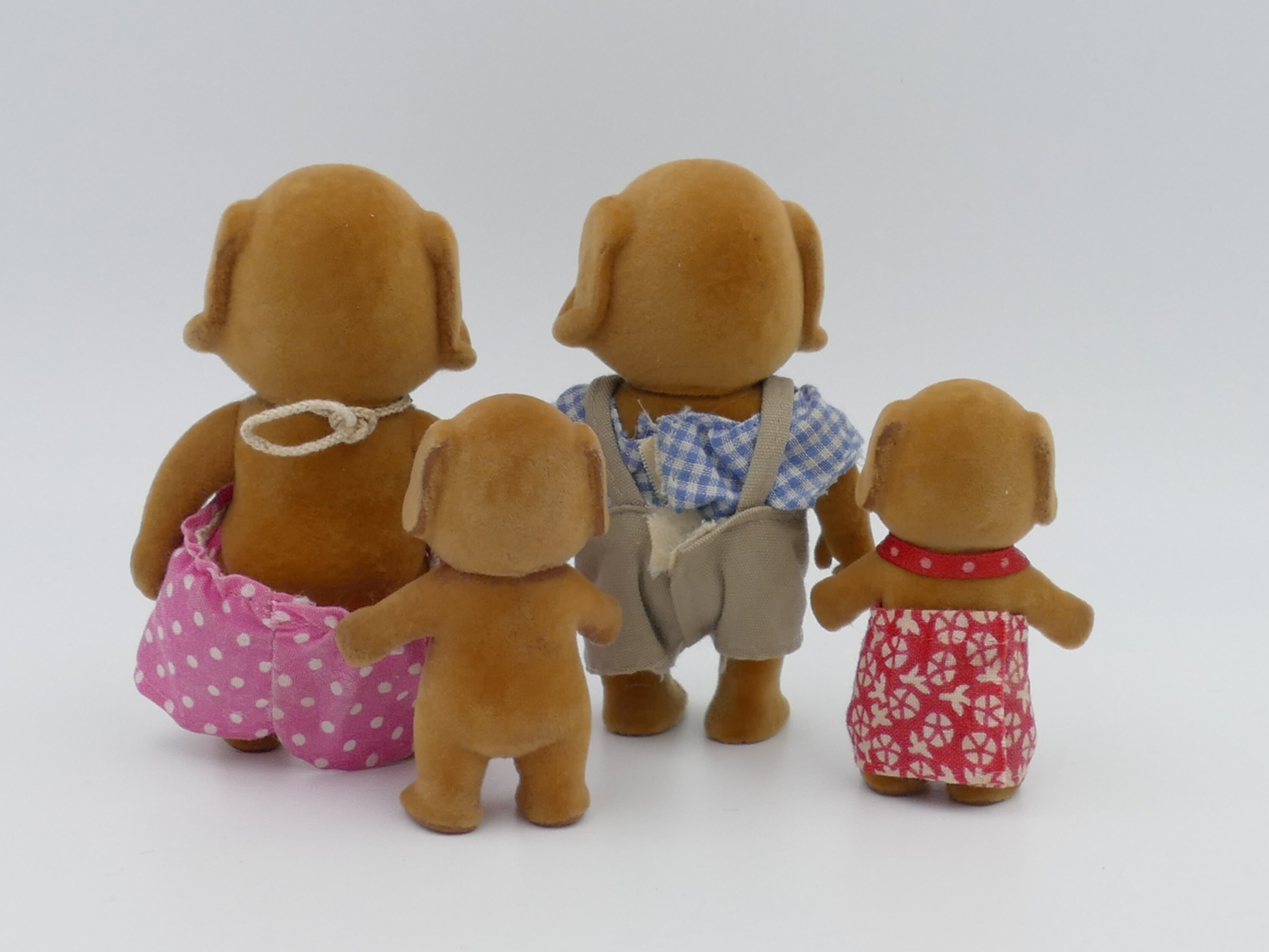 1980's Forest Families DOG Family Dad Mom Boy Girl MC Toy Vintage